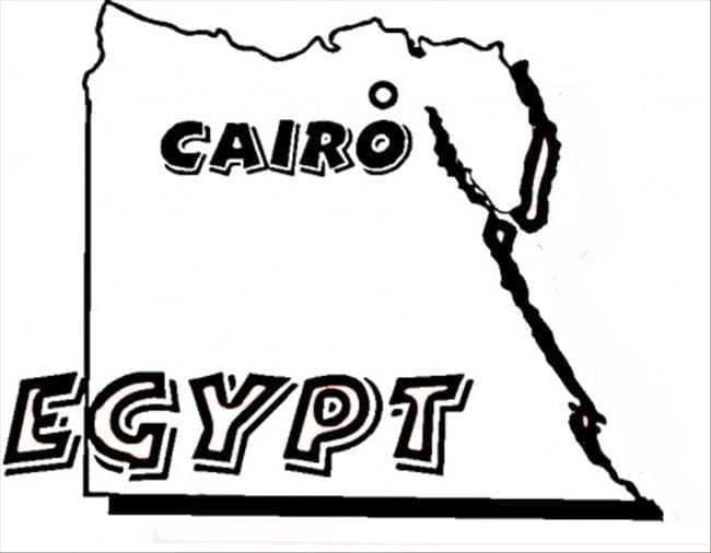 خريطة مصر صورة تلوين