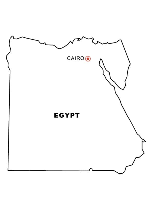 خريطة مصر قابلة للطباعة صورة تلوين
