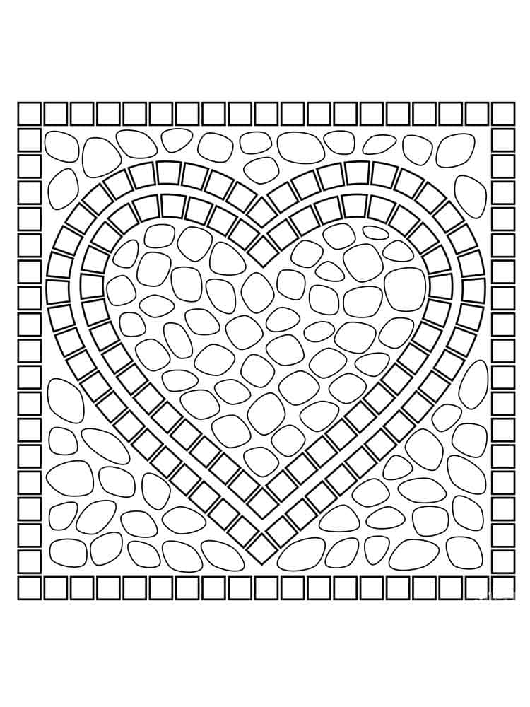 صورة فسيفساء مجانية تلوين