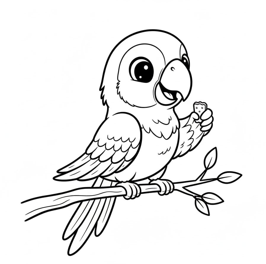 ببغاء جميل لطيف تلوين