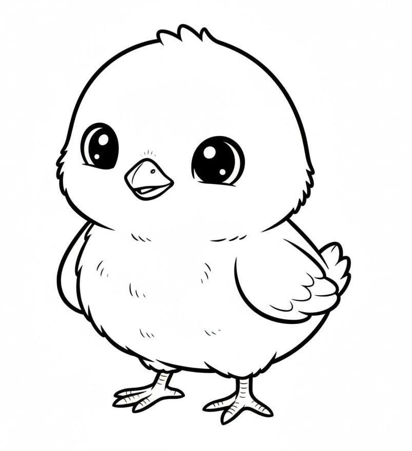 دجاجة حيوان لطيف تلوين