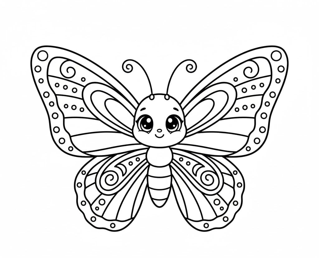 فراشة لطيفة تلوين