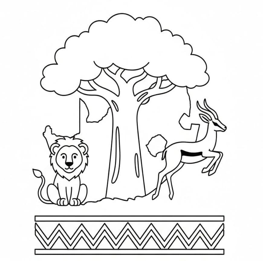 جنوب أفريقيا حرة تلوين