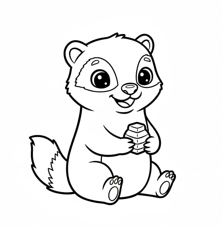 راكون لطيف تلوين