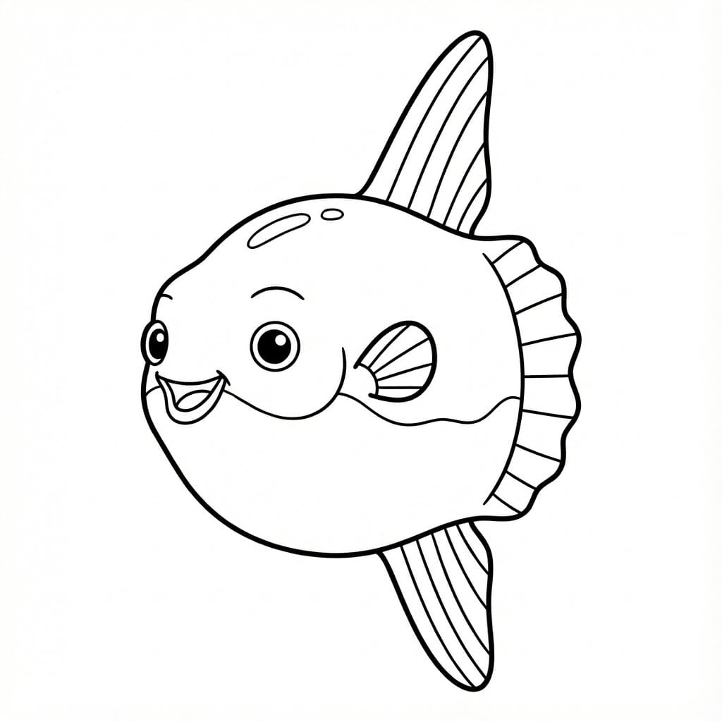 ابتسامة سمكة الشمس تلوين