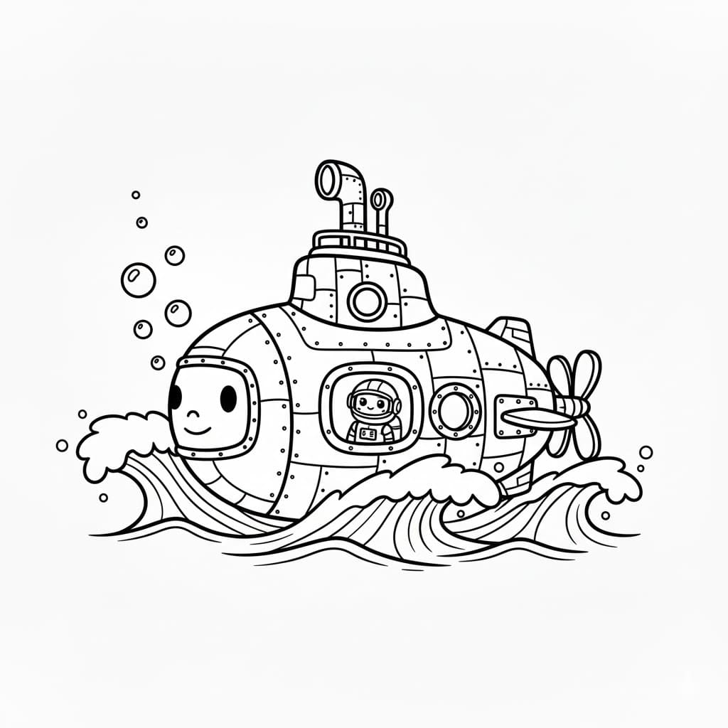 الغواصات والبحارة تلوين
