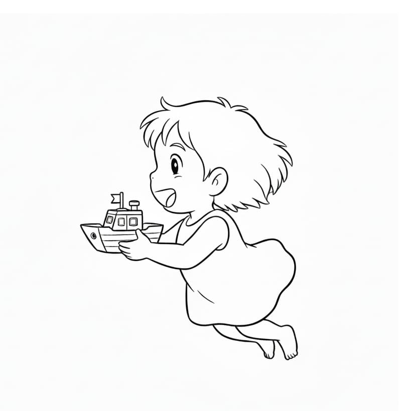 بونيو مع قارب تلوين