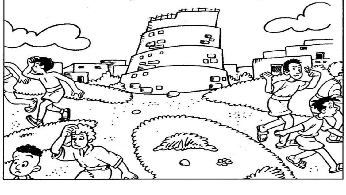 برج بابل (سفر التكوين) تلوين