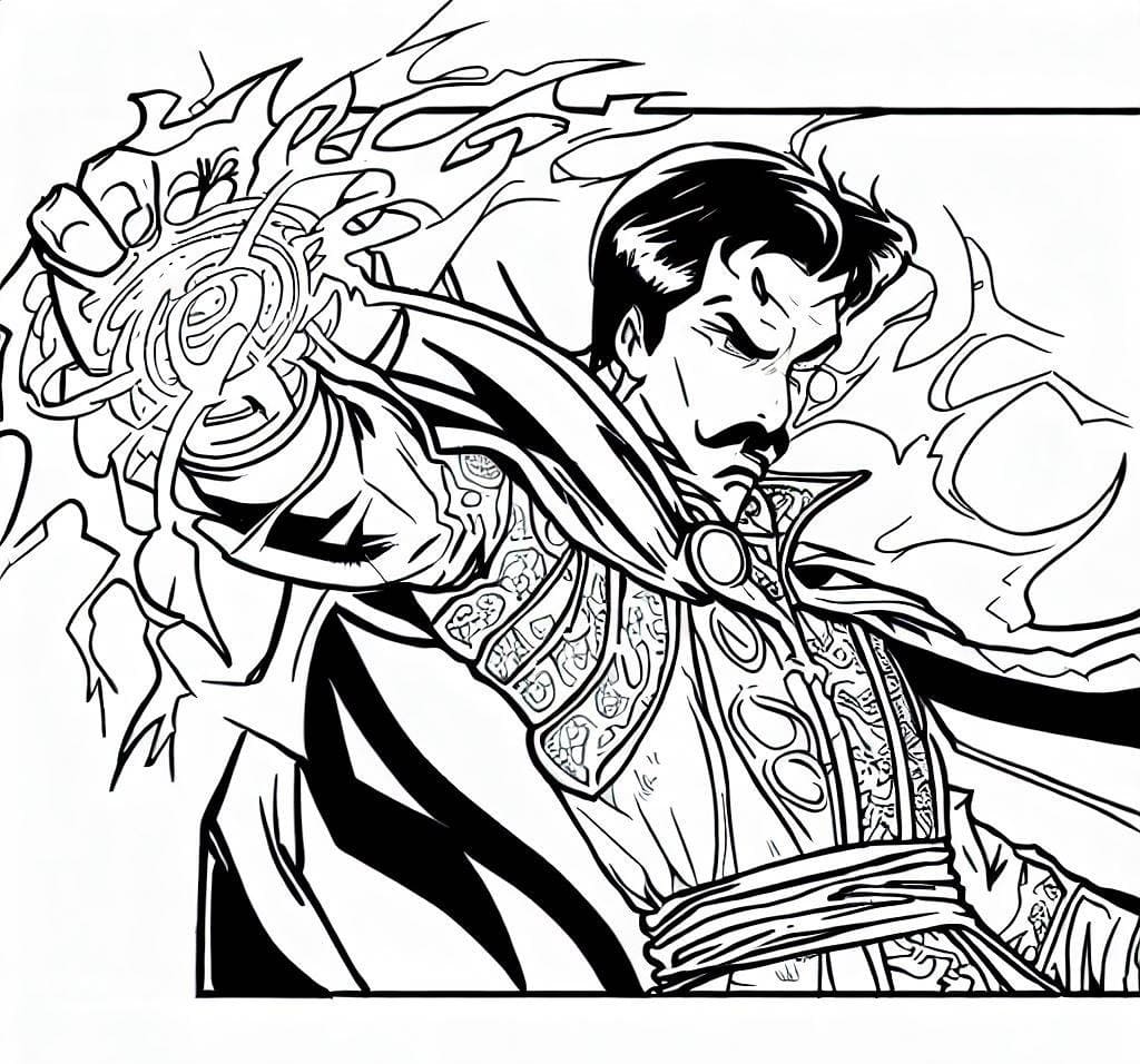 دكتور سترينج مع السحر تلوين