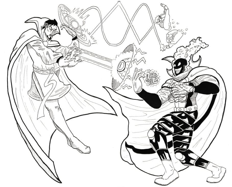 دكتور سترينج يقاتلحر تلوين