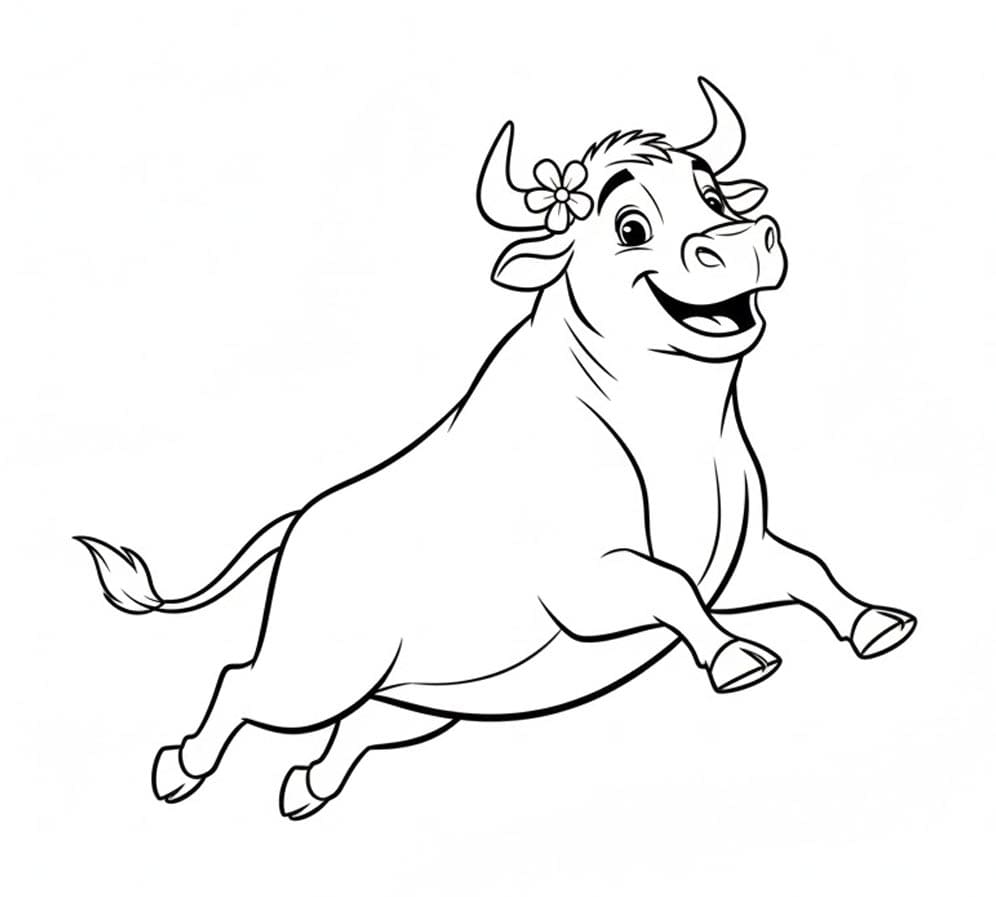 فيرديناند يركض بسعادة تلوين