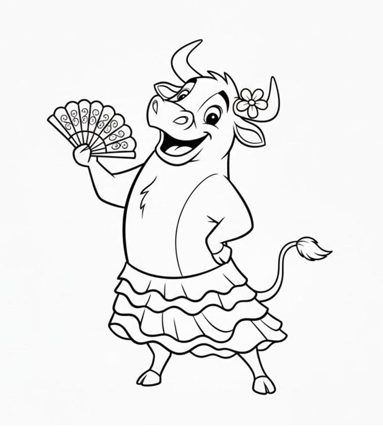 فيرديناند يرقص بمرح تلوين