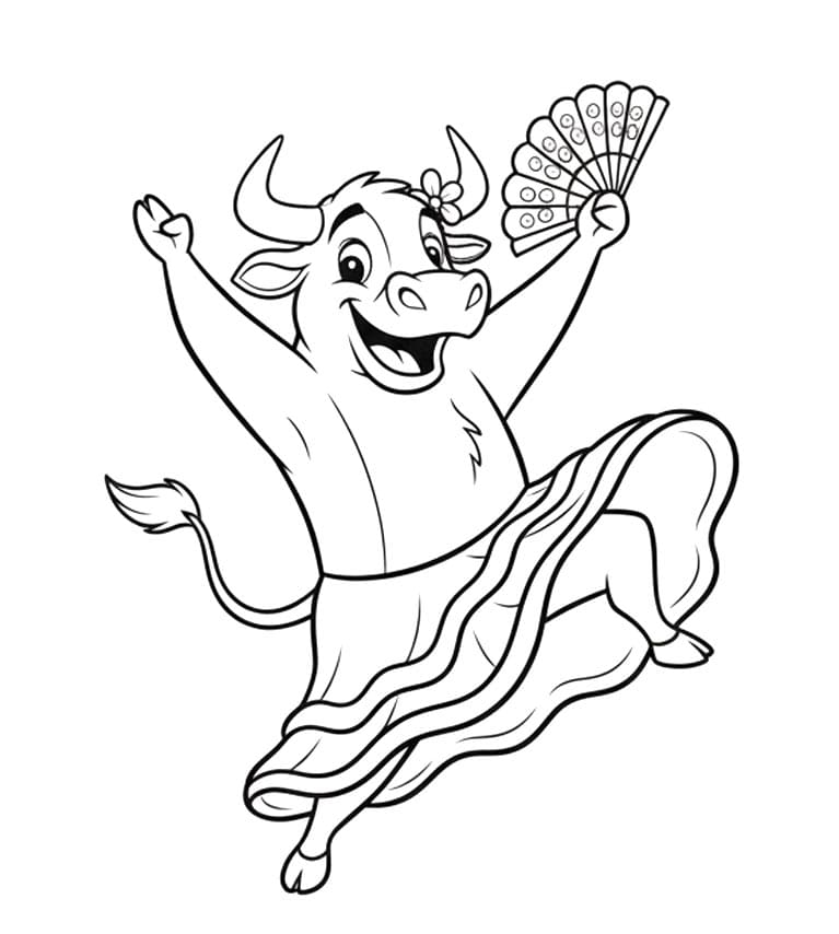 فيرديناند يقفز عالياً تلوين