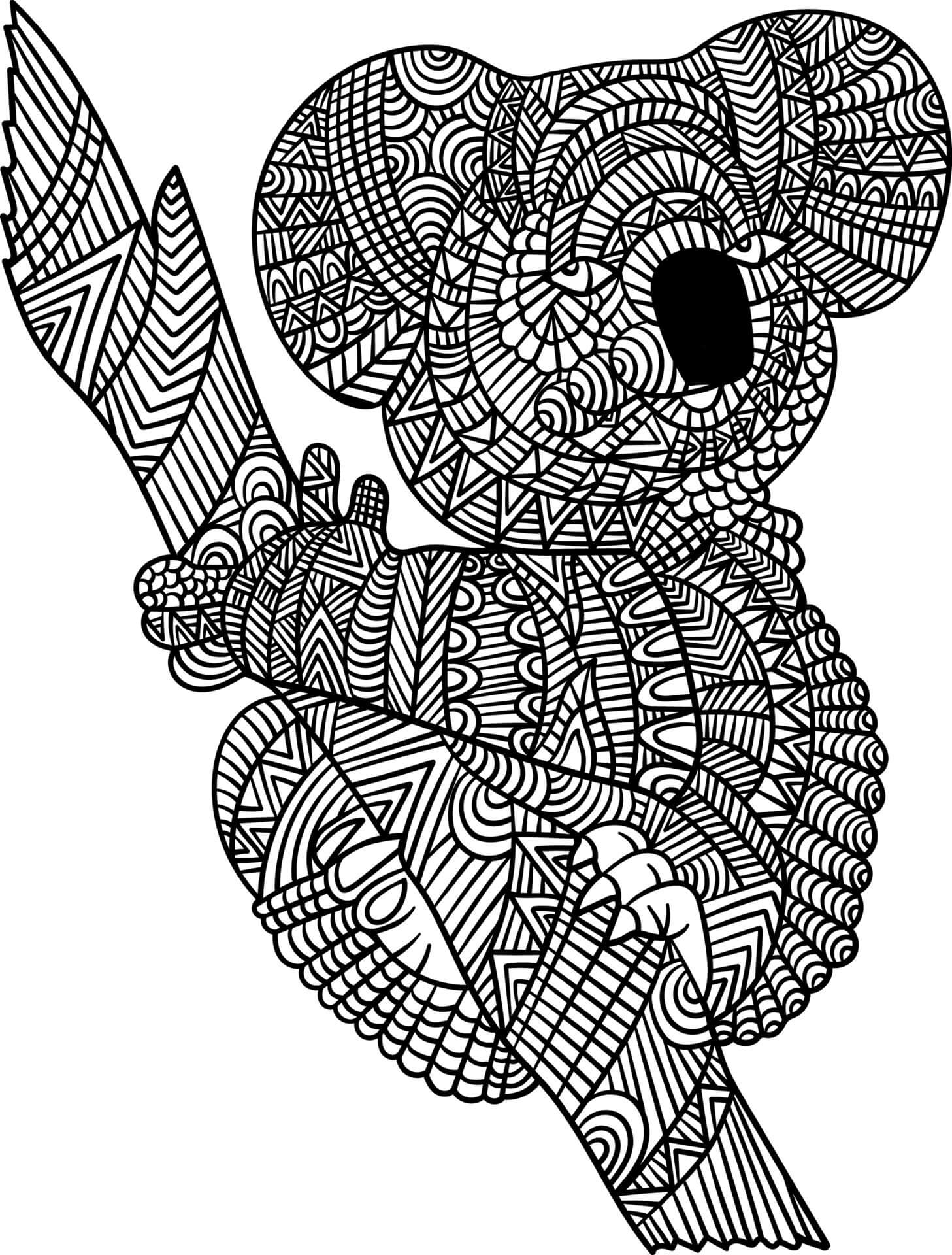 Koala Bear Mandala صورة تلوين