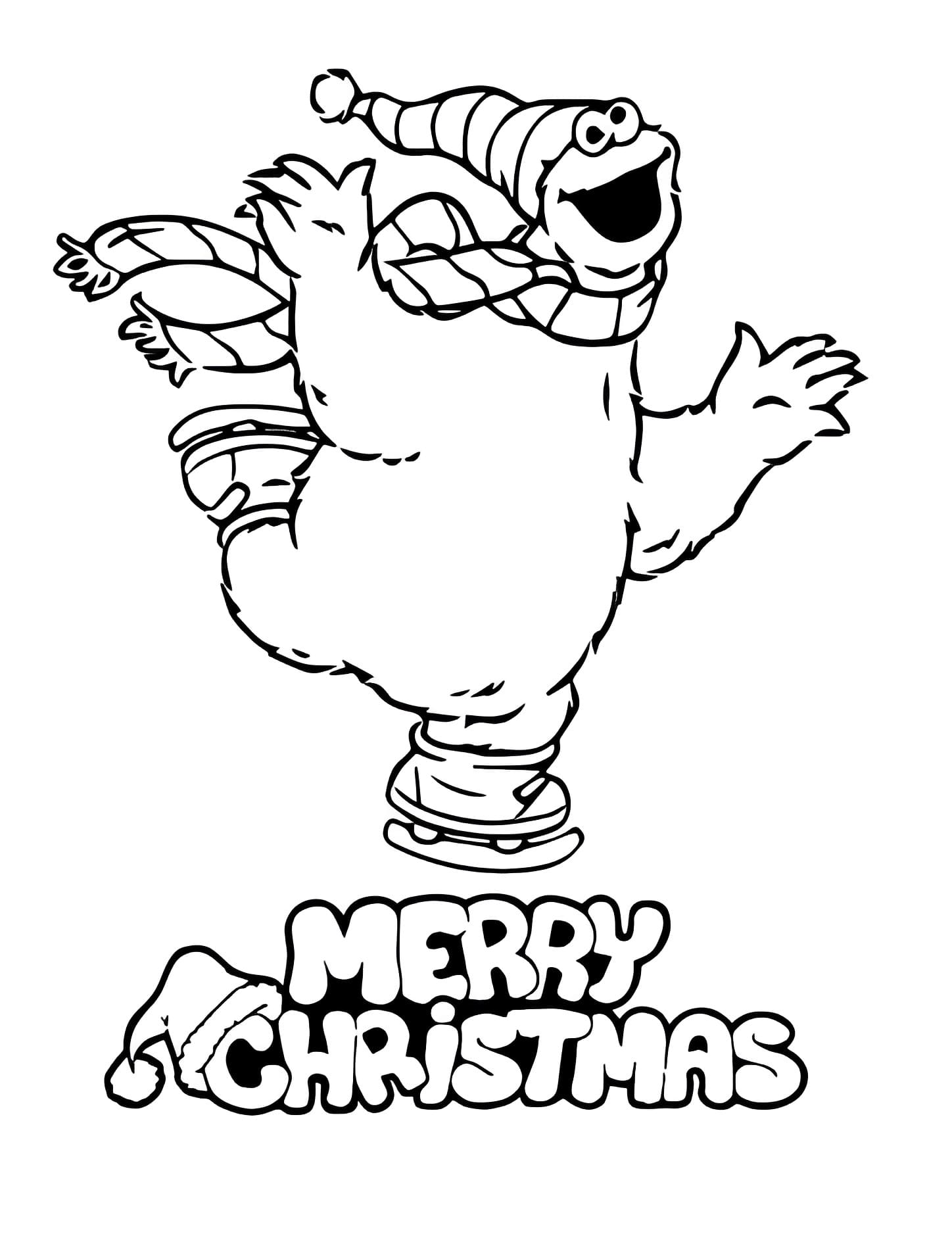 كوكيز مونستر في عيد الميلاد تلوين