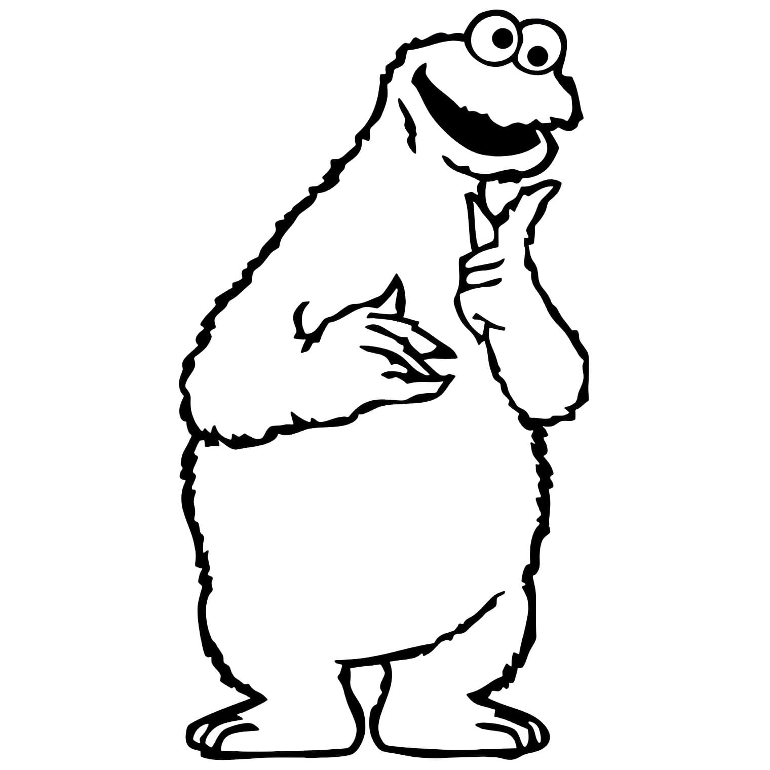 كوكيز مونستر يفكر تلوين