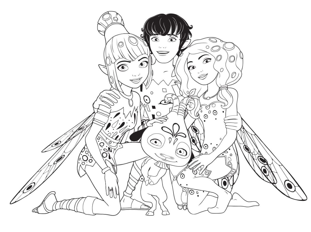 ميا وأفضل الأصدقاء تلوين