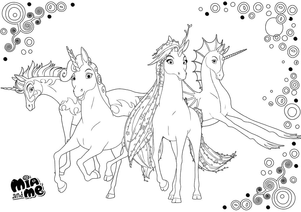 ميا وأنا يونيكورن فري تلوين