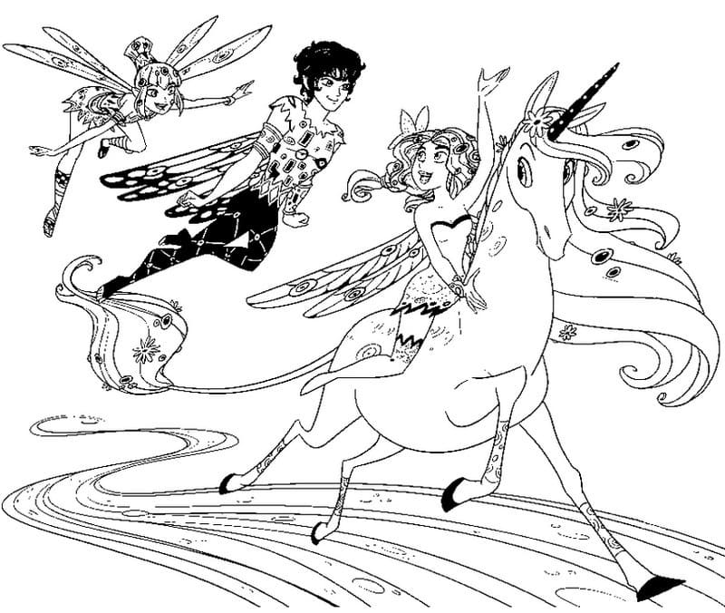 ميا والأصدقاء تلوين