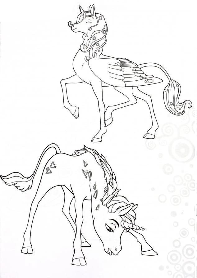 ميا وأنا يونيكورن تلوين