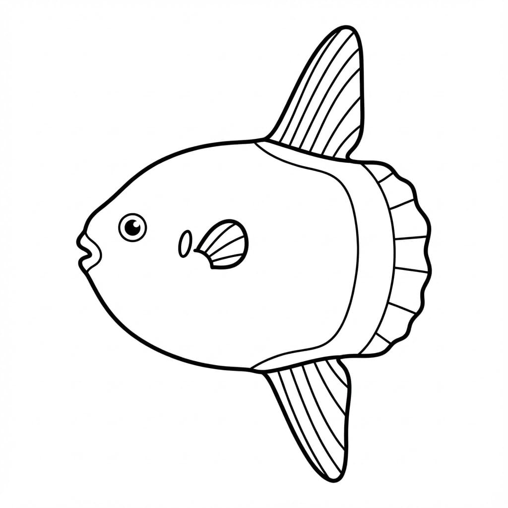 سمكة الشمس الصغيرة تلوين