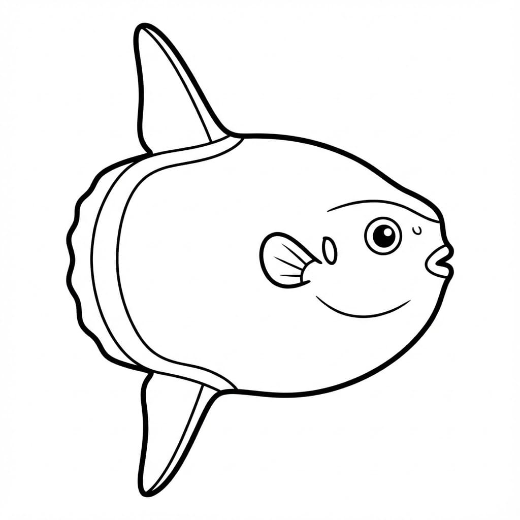 سمكة الشمس في المحيط تلوين