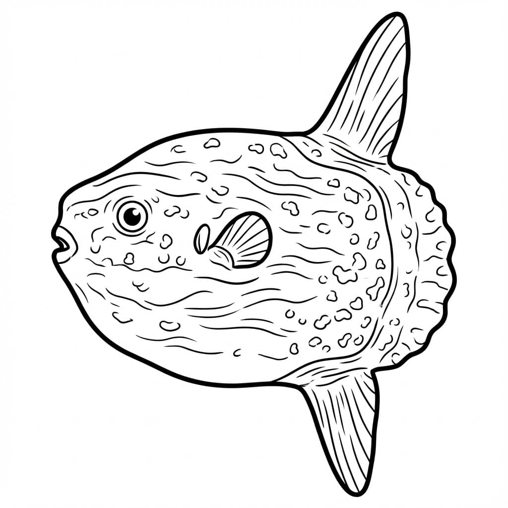 سمكة الشمس للطباعة تلوين