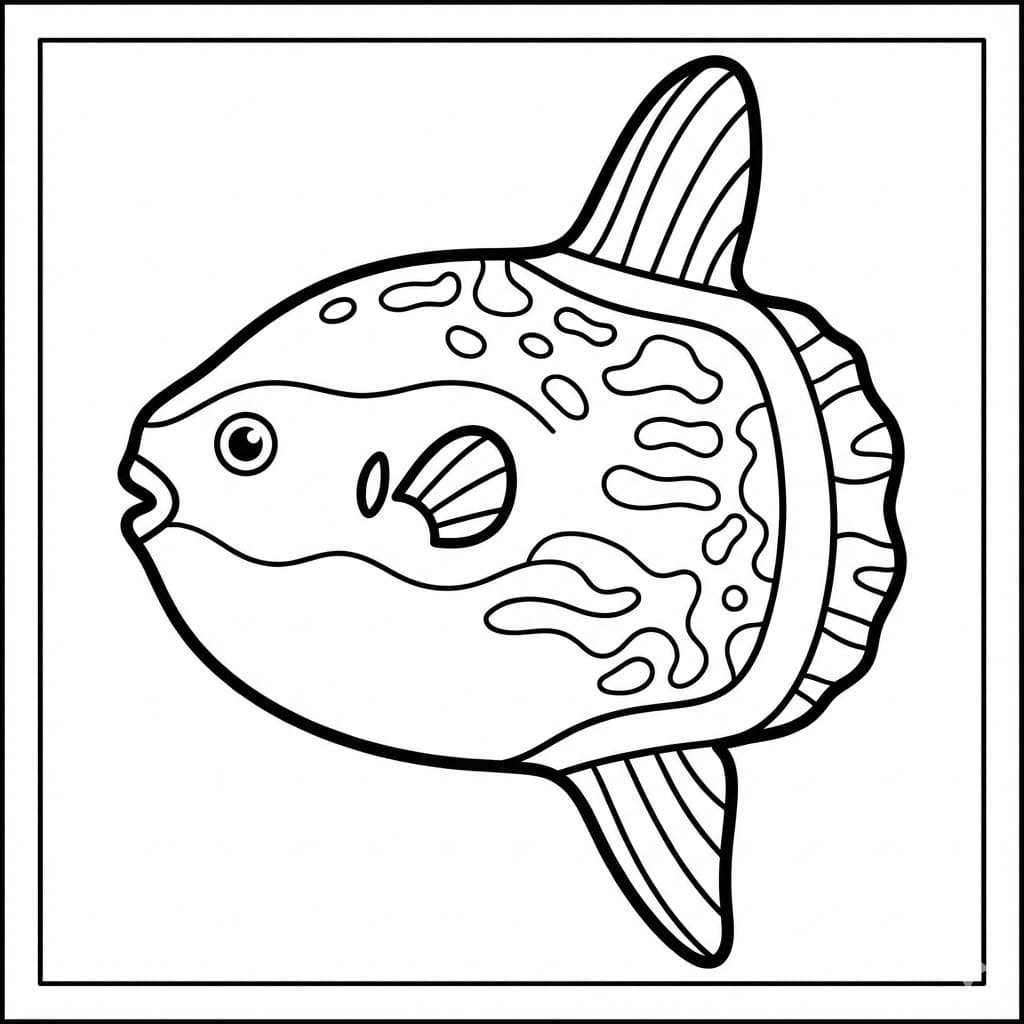 سمك الشمس جميل تلوين