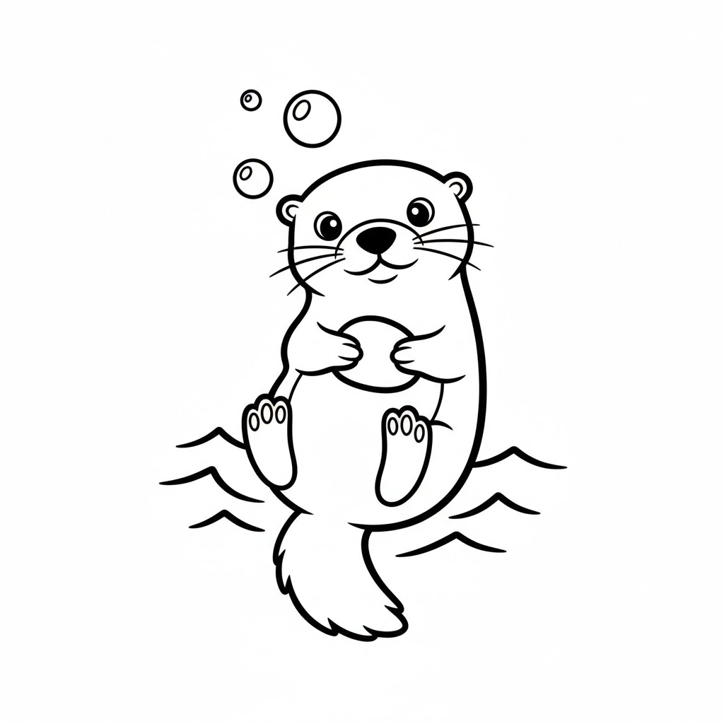 ثعالب الماء لطيفة تلوين