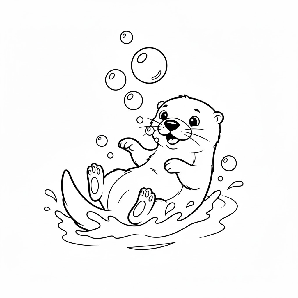 ثعالب الماء مجانية للأطفال تلوين