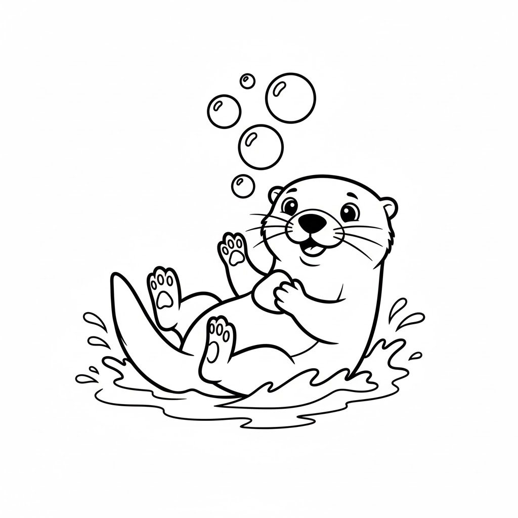 ثعالب الماء للأطفال تلوين