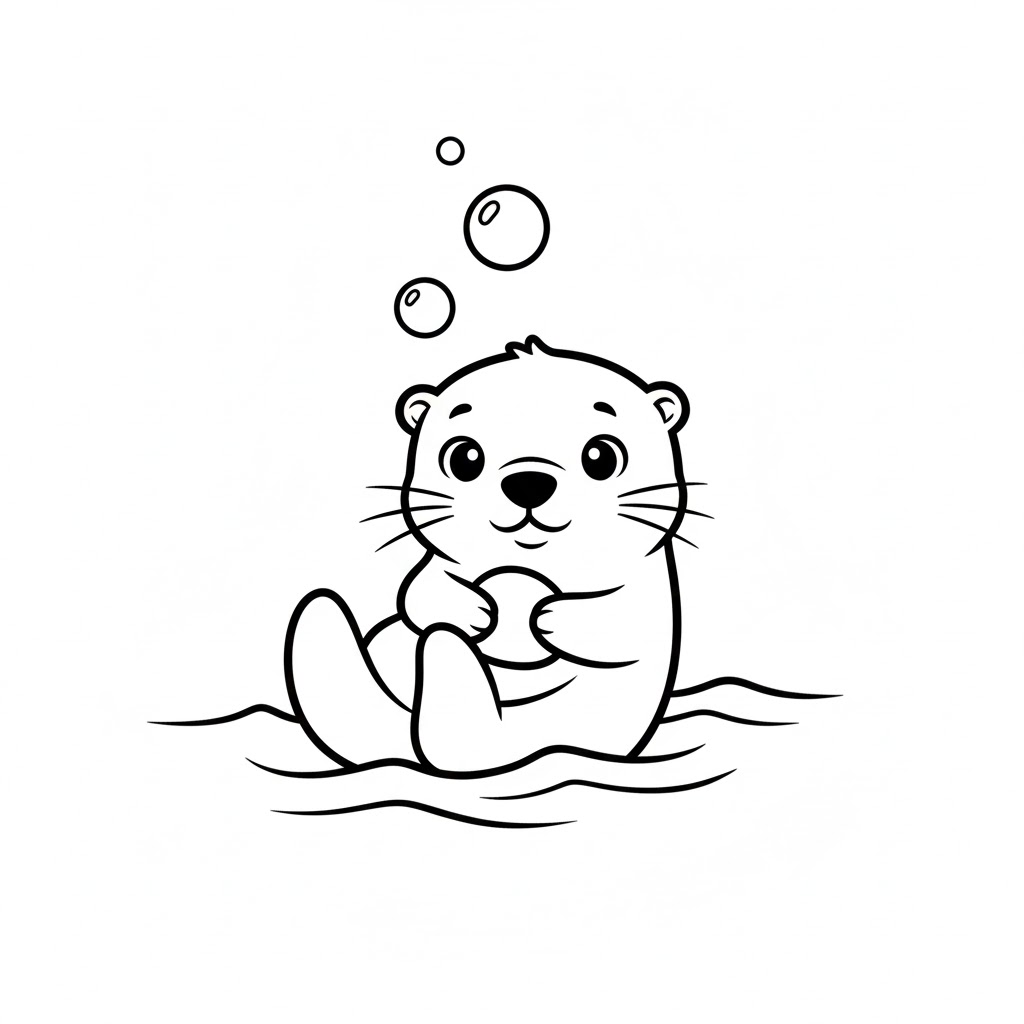 طفل ثعالب الماء تلوين