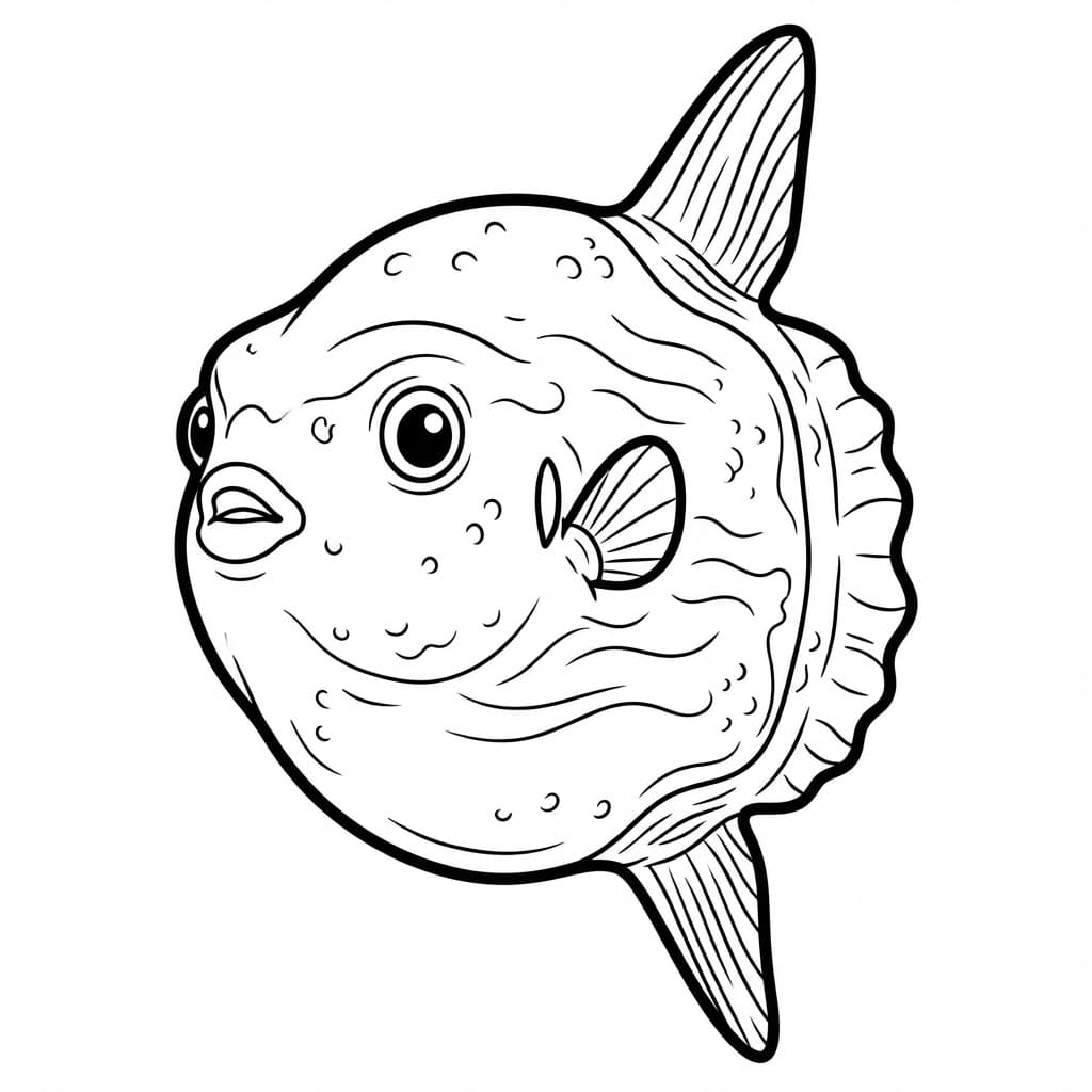 وجه سمكة الشمس تلوين