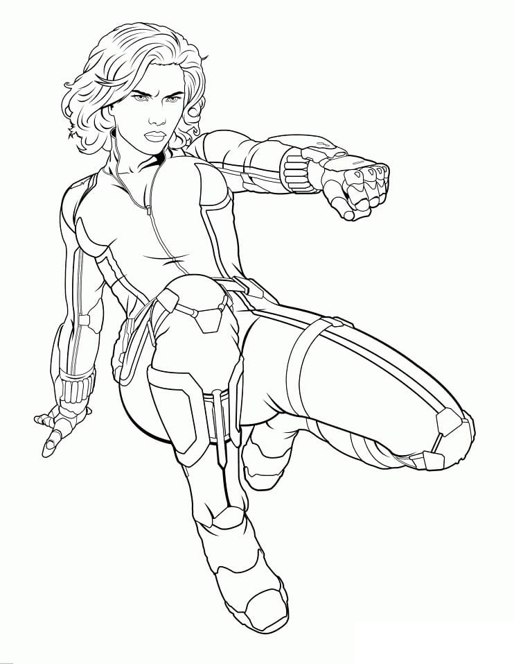 الأرملة السوداء المذهلة تلوين