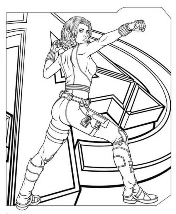 الأرملة السوداء تلوين