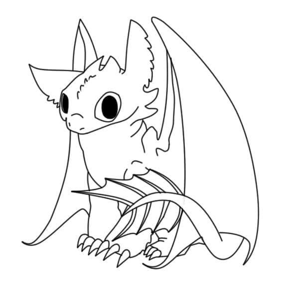 التنين بلا أسنان تلوين