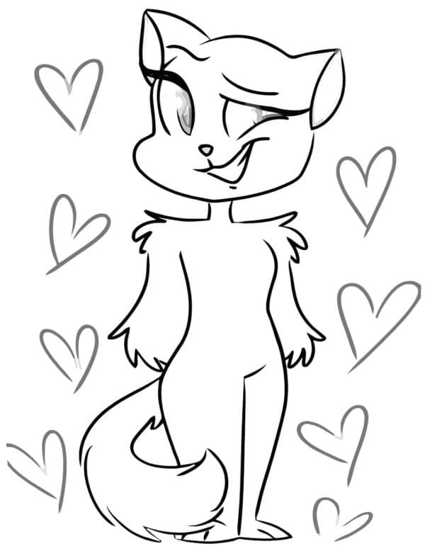 أنجيلا المتكلمة المبتسمة تلوين