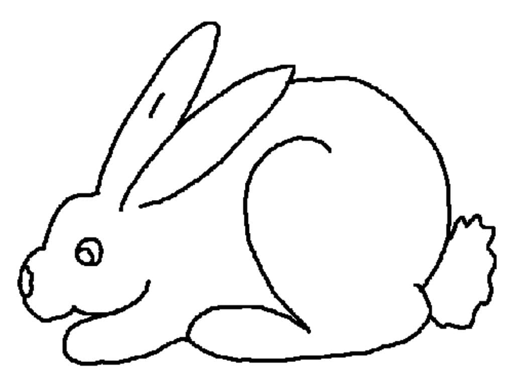 أرنب بسيط صورة تلوين