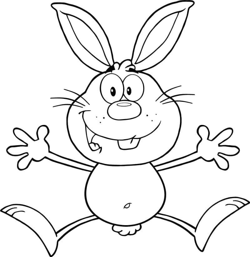 أرنب سعيد صورة تلوين