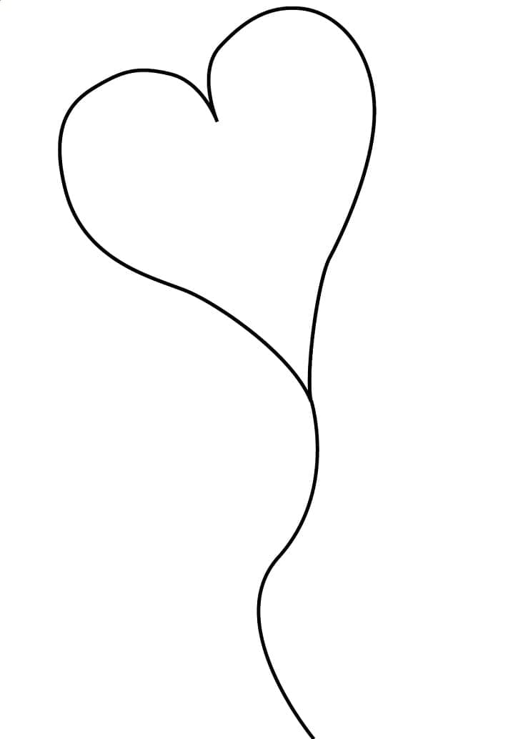 بالون القلب تلوين