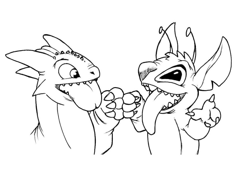 بلا أسنان وغرزة تلوين