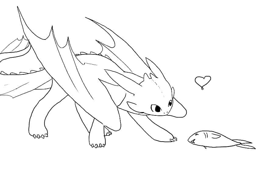 بلا أسنان وسمكةصورة تلوين