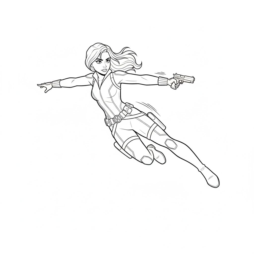 بلاك أرملة تقفز تلوين