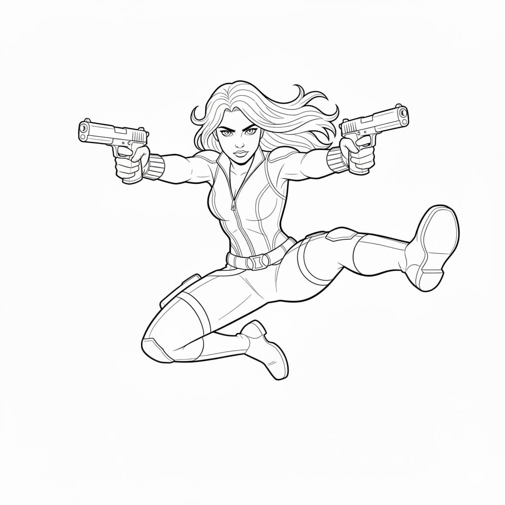 بلاك أرملة رائعة تلوين