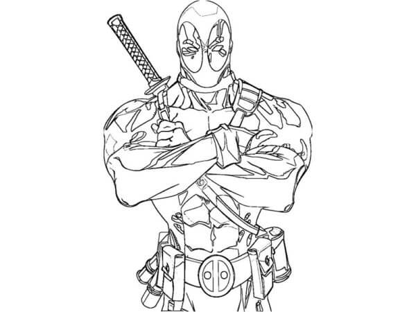 ديدبول الثرثار والفكاهي تلوين