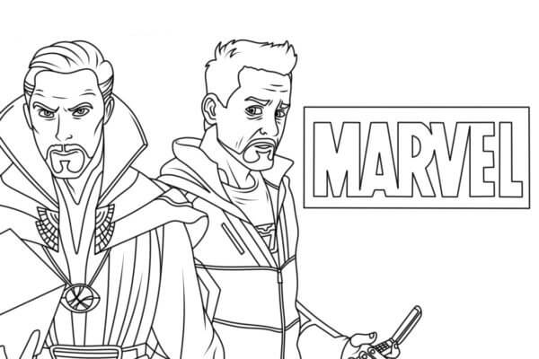 دكتور سترينج وتوني ستارك تلوين