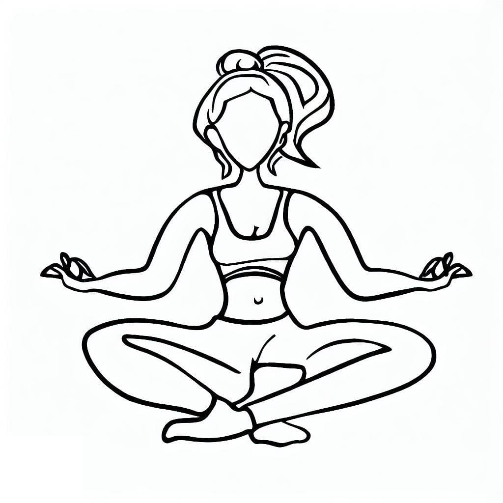 Free Printable Yoga صورة تلوين