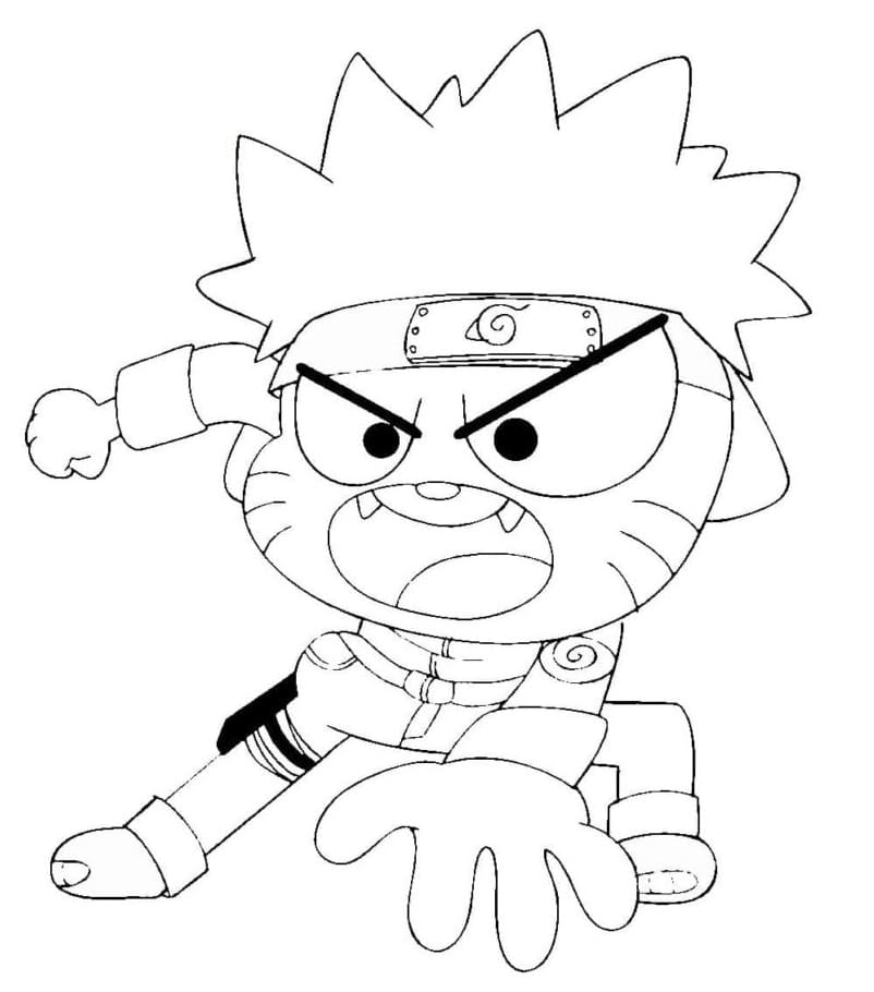 غامبول ناروتو تلوين