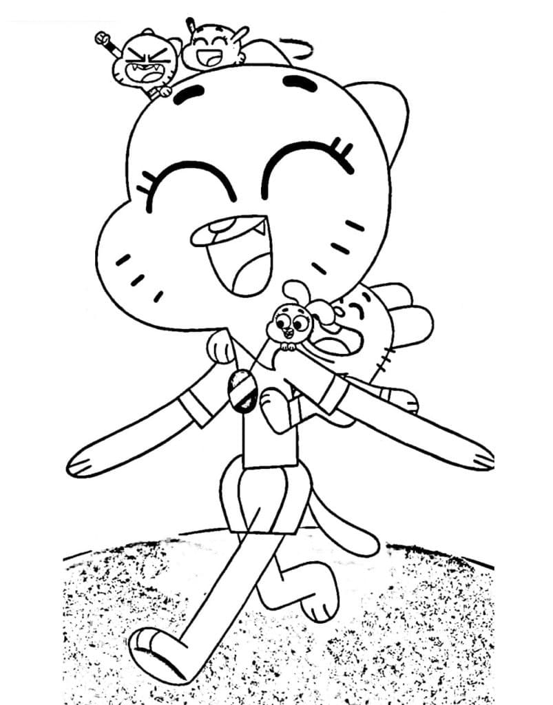 غامبول قابلة للطباعة مجانًا تلوين