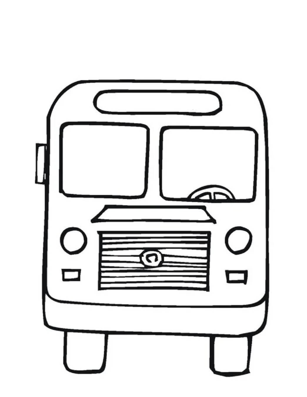 حافلة الرسم العادية تلوين